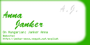 anna janker business card